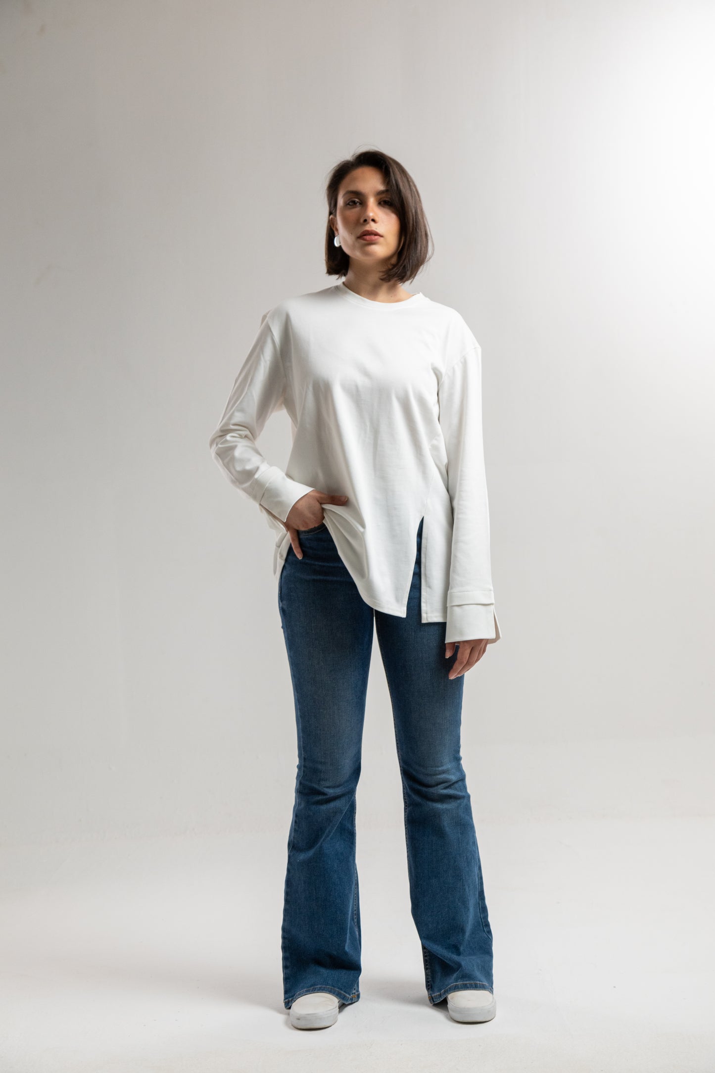 Cloud Cotton Slit Top