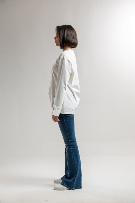 Cloud Cotton Slit Top