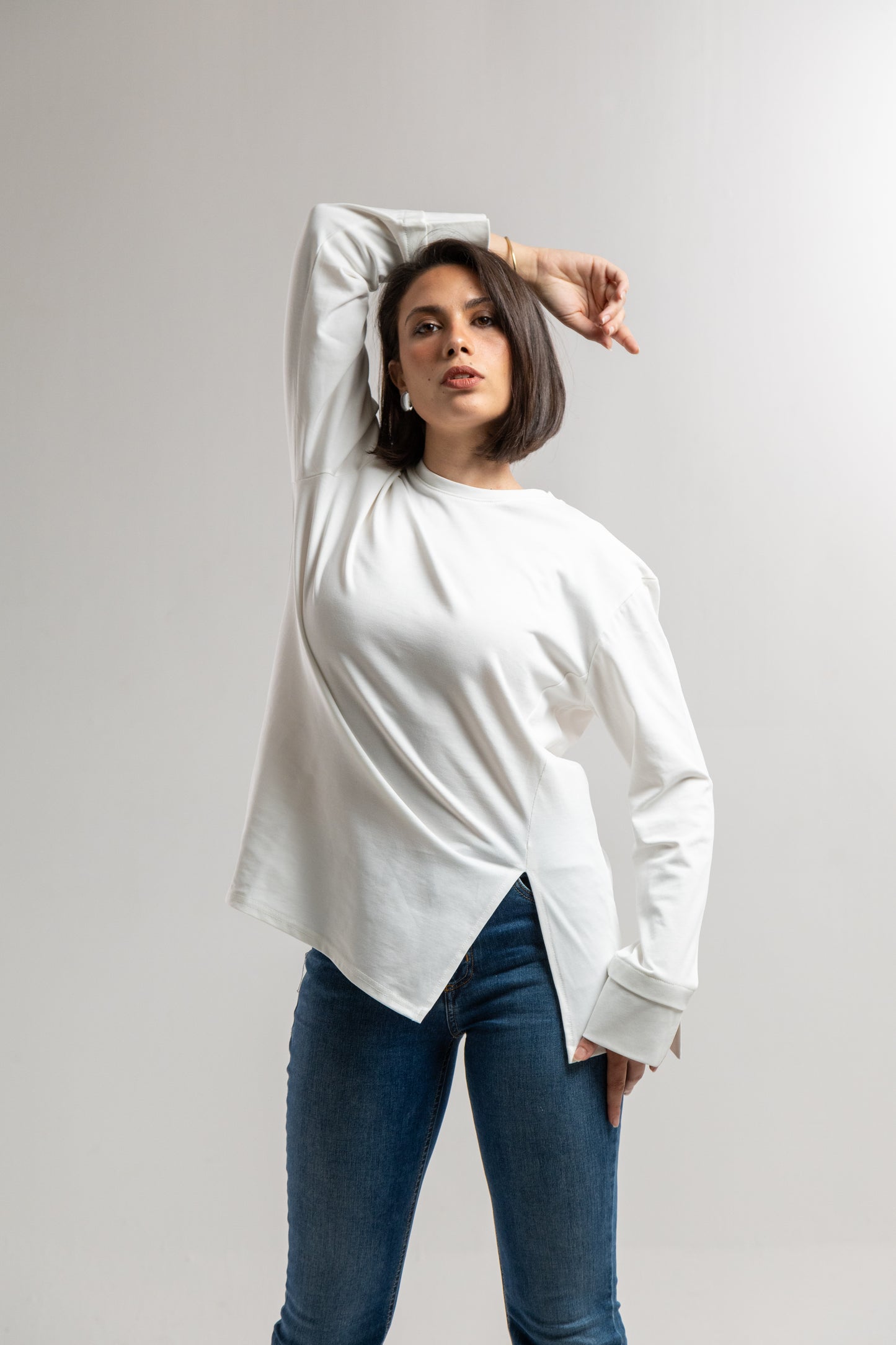 Cloud Cotton Slit Top