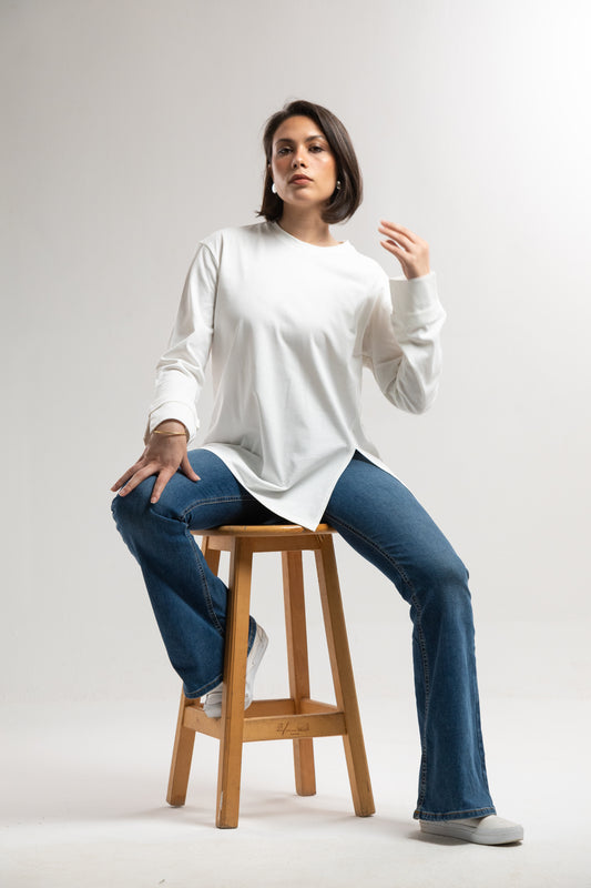 Cloud Cotton Slit Top