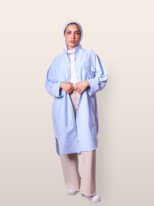 Sky Linen Overshirt